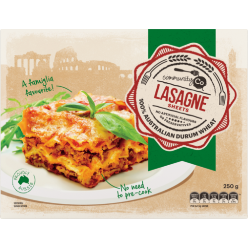 Comm Co Lasagne Sheets #100 250g