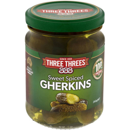 333'S GHERKINS SWT SPICED260GM