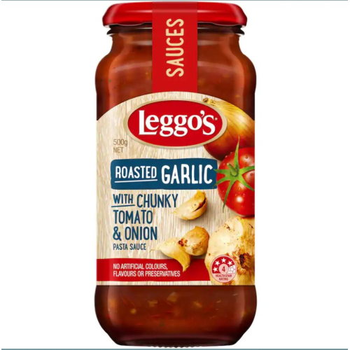 Leggo's Pasta Sauce Roasted Garlic 500g