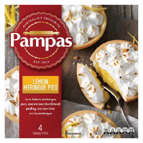 Pampas Lemon Meringue Pies 400g