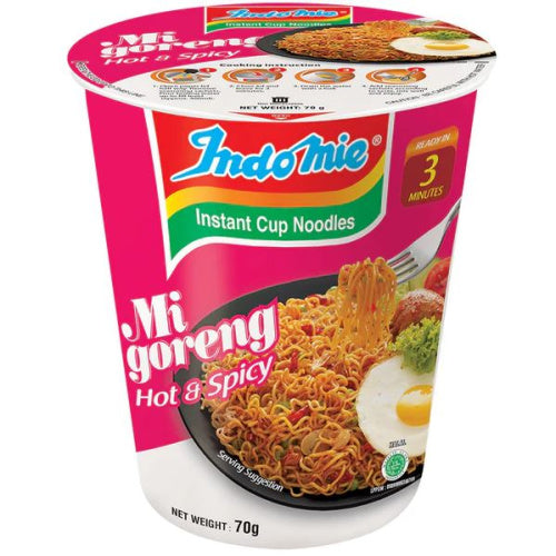 Indomie Hot And Spicy Instant Cup Noodles 70g