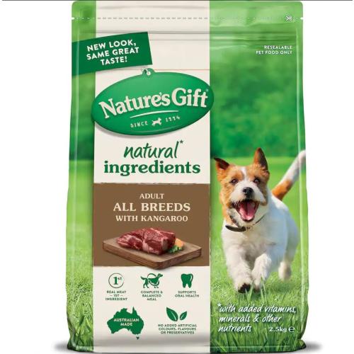 Nature's Gift Adult Dog Food With Kangaroo 2.5Kg