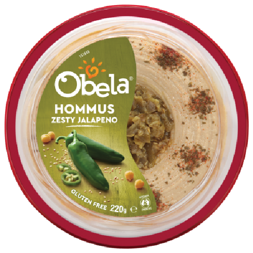 Obela Hummus Zesty Jalapeno Garnished 220g
