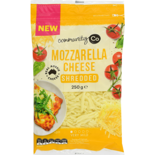 COMM CO Cheese Mozzarella Shredded 250g