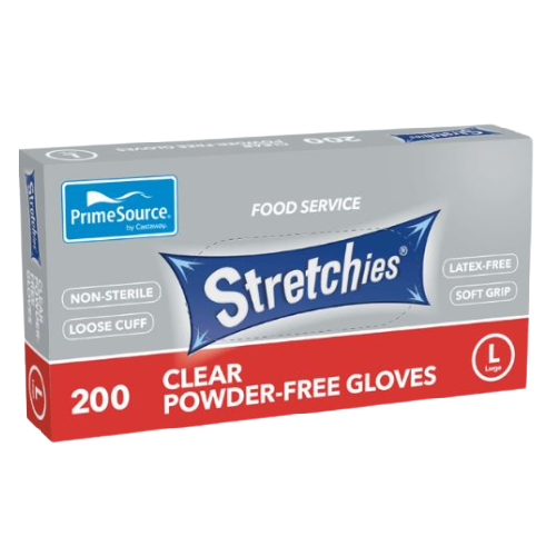 Glove Plastic Clear Stretchy Large (200/pack)