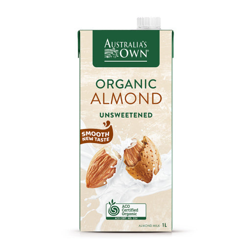 Aust Own Org Almond Milk Unsweetened 1l