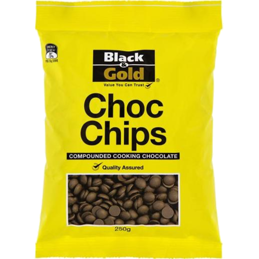 Black and Gold Choc Chip Bits 250gm
