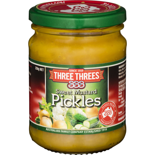 Three Threes Mustard Pickles 250g