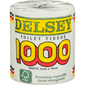 DELSEY TOILET TISSUE 1000S