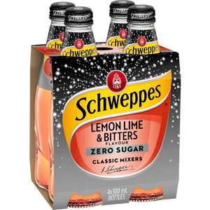 Schweppes Lemon Lime & Bitters Zero Sugar 4x300ml