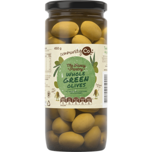 Community Co Olives Green Whole 450gm