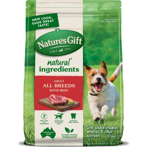 Nature's Gift Dog Food Beef Dry 2.5Kg