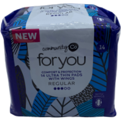 Community Co. For You Ultra Thin Pads Regular 14s