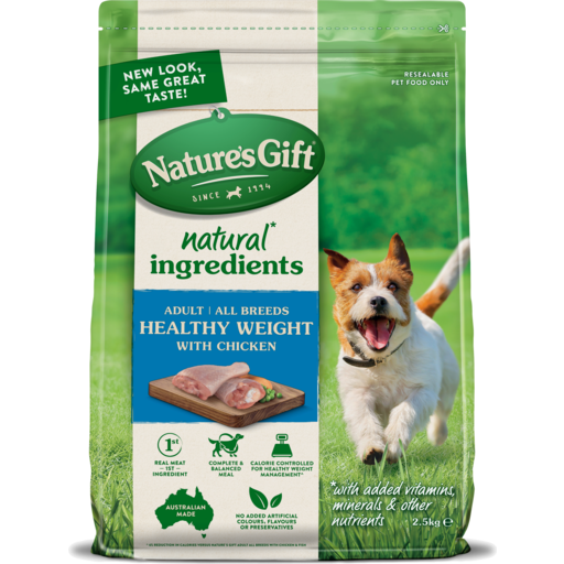 Nature's Gift Healthy Weight Chicken Dry Dog Food 2.5kg