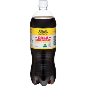 Black & Gold Cola Zero Sugar Soft Drinks 1.25l