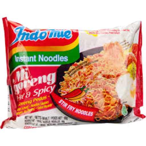 Indomie Mi Goreng Hot & Spicy Dry Noodles 80g/pack