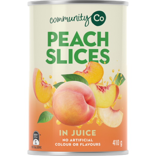 Community Co. Peach Slices Juice 410gm