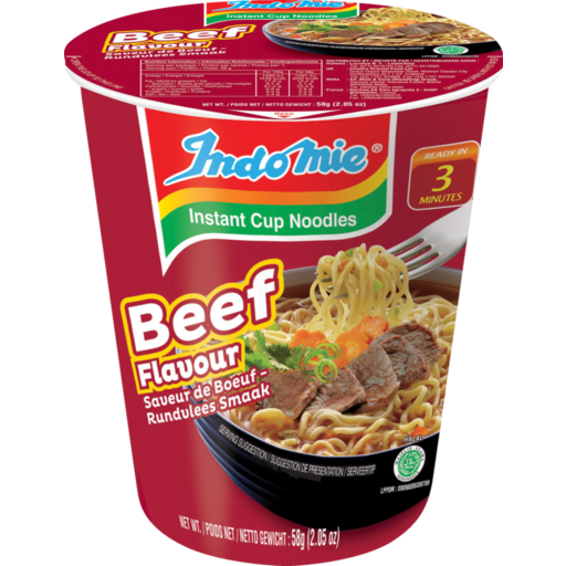 Indomie Cup Noodles Beef 58g
