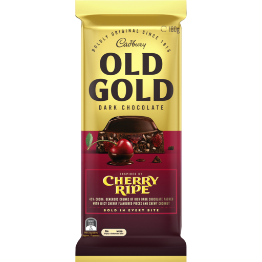 Cadbury Choco Old Gold Cherry Ripe 180GM