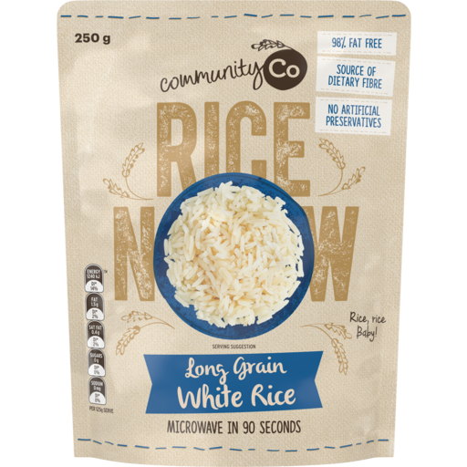 Community Co. Microwave Long Grain Rice 250GM