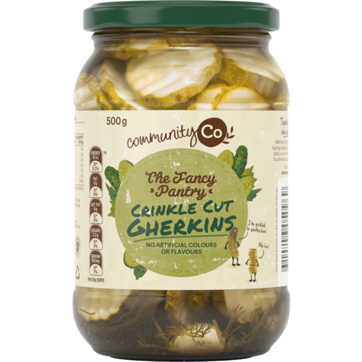 Community Co. Gherkins Crinkle Cut 500gm