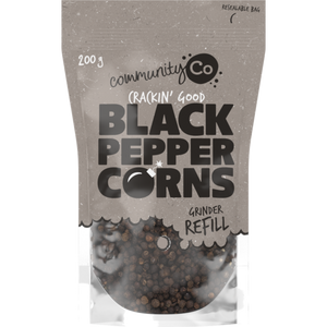 Community Co Black Pepper Corns Grinder Refill 200g