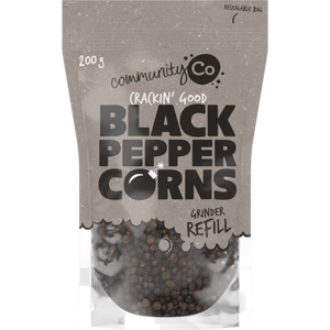 Community Co Black Pepper Corns Grinder Refill 200g x12