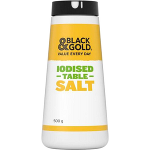 Black & Gold Salt Table Iodised Drm 500g