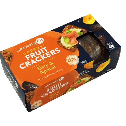 Comm Co Cracker Date & Apricot 100gm