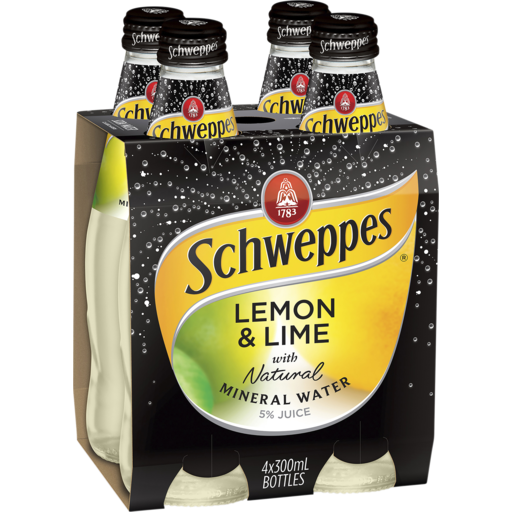 Schweppes Mineral Water Lemon Lime 4x300ml