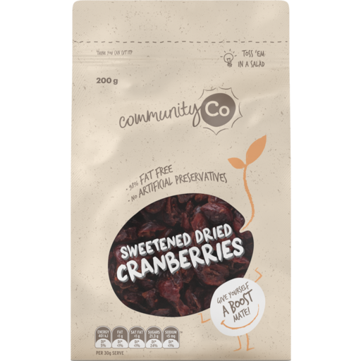 Community Co. Cranberries Dried 200g