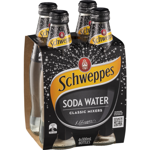 Schweppes Classic Mixers Soda Water 4.0x300mL