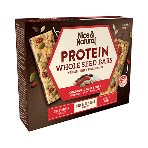 Nice & Natural Protein Bar Wholeseed Coconut & Goji  150GM