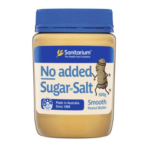 Sanitarium Peanut Butter Smooth No Added Sugar Or Salt 500g