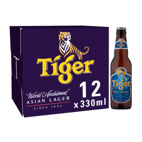 Tiger Beer Btl 330ml (5%) 12 Pack